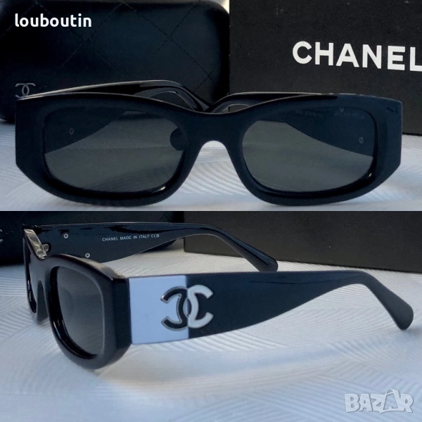 Дамски слънчеви очила елипса овални черно и бяло, снимка 1