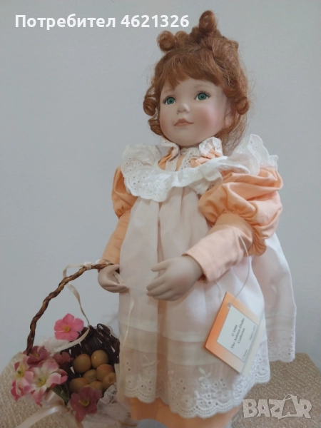 Колекционерска порцеланова кукла Праскови и крем Ashton Drake нова, снимка 1