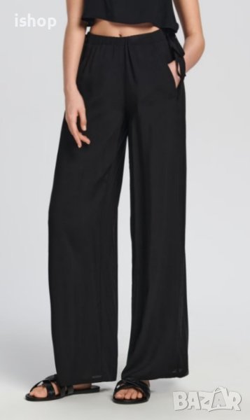 Дамски Панталон С Широки Крачоли, снимка 1