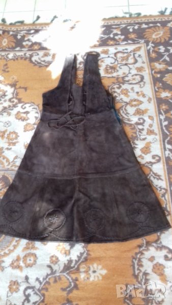 Дамски сукман от велур,естествена кожа, снимка 1