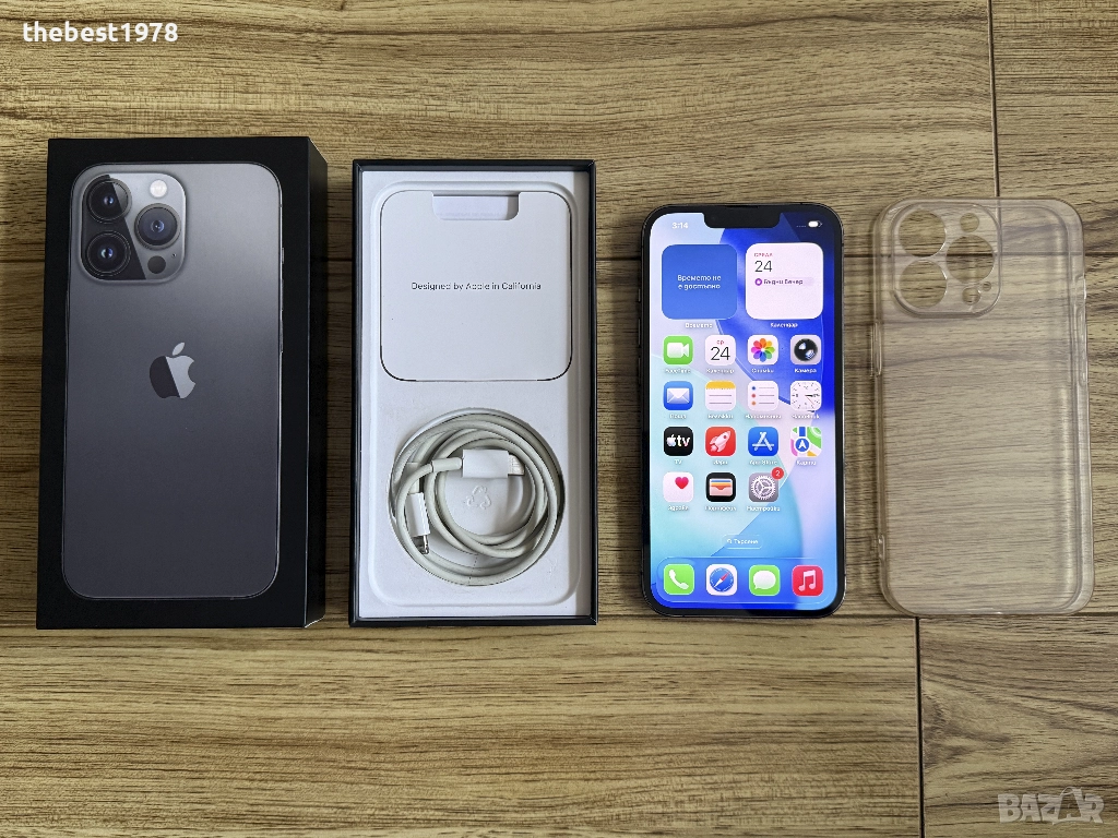 iPhone 13 Pro 128GB Midnight/Батерия 100%/Фабрично Отключен, снимка 1