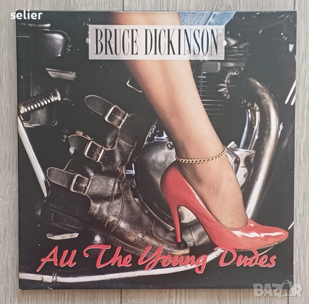 Bruce Dickinson ‎– All The Young Dudes Maxi Single 12 Издание 🇬🇧 UK 1990г-GATEFOLD Стил:ROCK , HEA, снимка 1