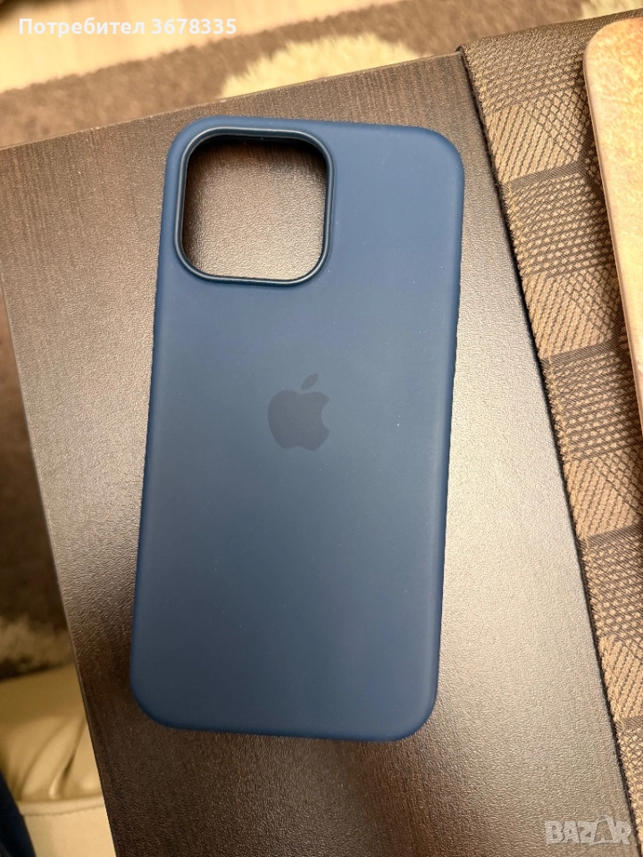Нов Оригинален Силиконов Калъф iPhone 15 Pro Max Silicone Case Blue, снимка 1