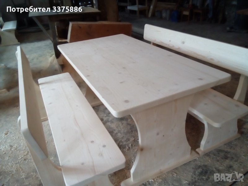 Производство на баварски маси и пейки и мебели от масив, снимка 1