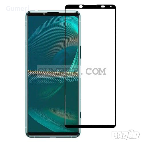 Sony Xperia 5 III Стъклен Протектор За Целия Екран Екран - Full Glue, снимка 1