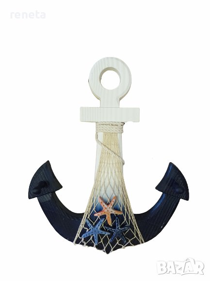 Декорация Ahelos, Котва, Дървена, 39х32 см, снимка 1