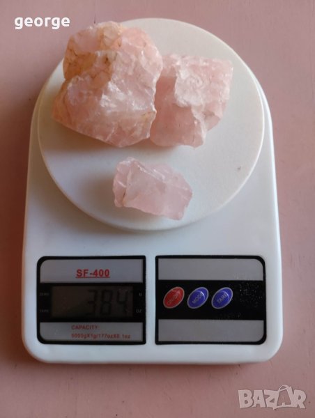 Розов кварц - необработен : произход Мозамбик - 384 грама, снимка 1