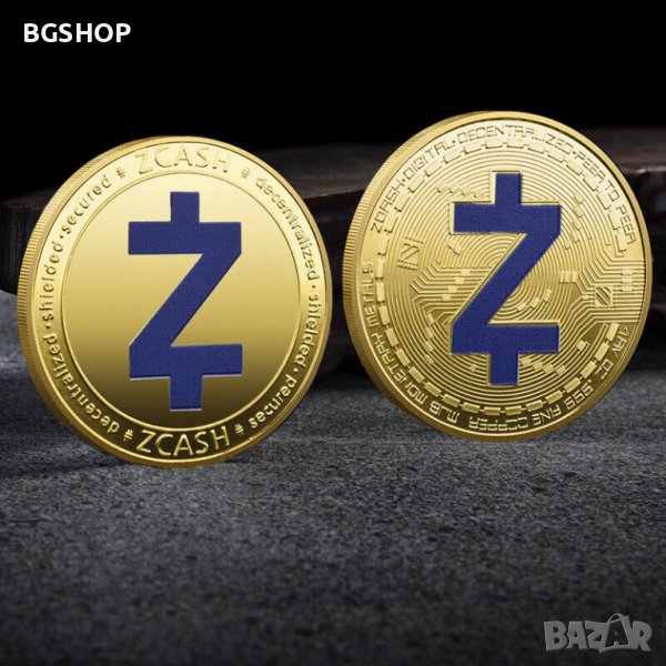 Zcash Coin / Зкеш Монета ( ZEC ) - Gold / Blue, снимка 1