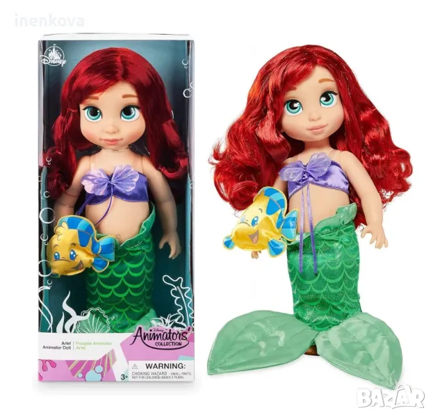 Оригинална кукла Ариел Малката русалка от Disney Store - Disney Animators' Collection Цена 68лв., снимка 1
