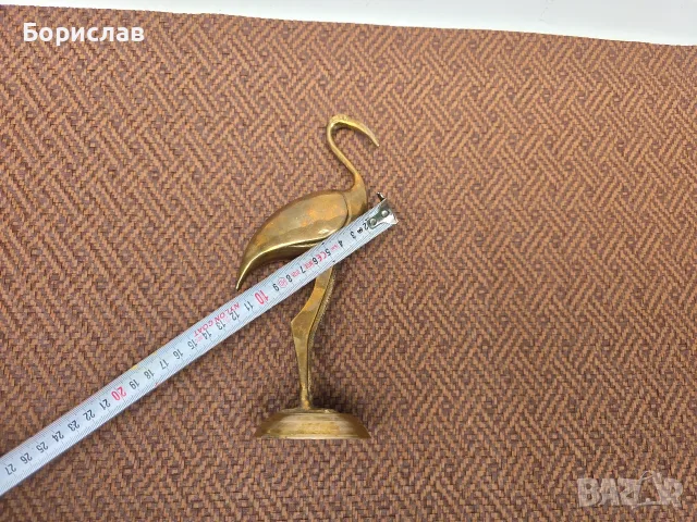 Месингово фламинго, снимка 3 - Статуетки - 56451579