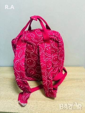 Розова раница от плат, снимка 2 - Раници - 54093465