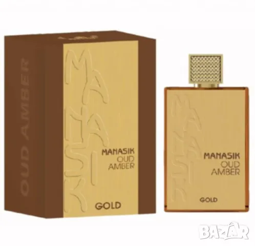 Арабски парфюм Manasik Oud Amber GOLD Eau de Parfum 100 ml, снимка 2 - Унисекс парфюми - 49406984