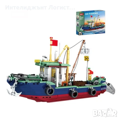 Конструктор, лего, lego, рибарски кораб , 582 части
