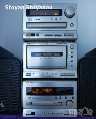 Три компонента hi-fi ретро музикална уредба ONKYO , снимка 2 - Аудиосистеми - 56135837