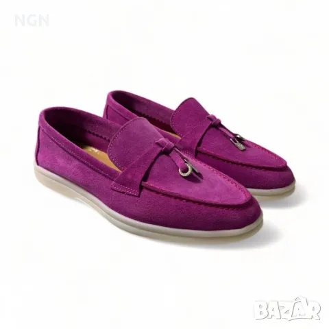 Дизайнерски дамски мокасини LP в цвят циклама, снимка 5 - Дамски ежедневни обувки - 48685150