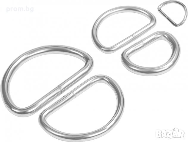 метални халки Д, D образен пръстен, халка, никел, полухалка, снимка 4 - Други инструменти - 36497454