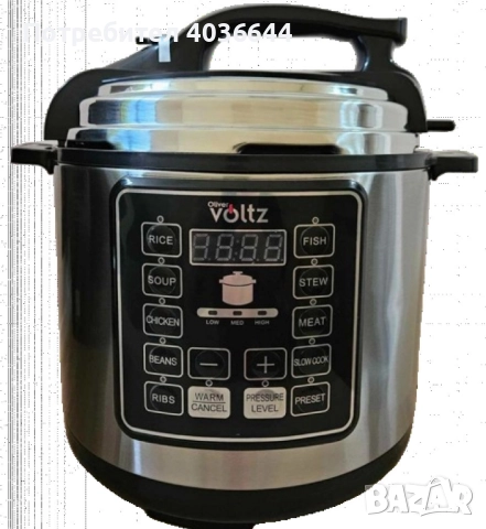 Мултикукър под налягане Voltz, 1000W/6л./70kpa - 9 програми, снимка 6 - Мултикукъри - 52380349