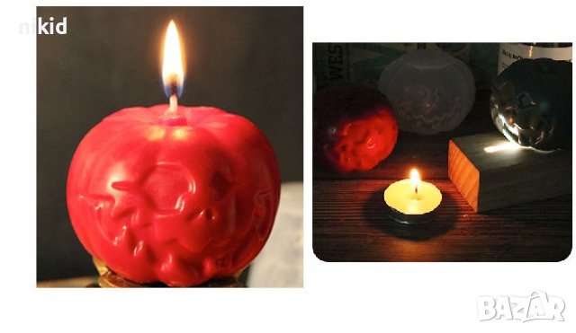 3D Голяма тиква фенер Хелоуин Halloween силиконов молд форма фондан шоколад гипс смола свещ сапун , снимка 2 - Форми - 38160154