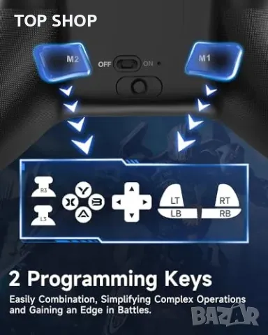 Нов X15 контролер с RGB, без дрейф, съвместим с PC, Switch, Android, снимка 6 - Аксесоари - 49333796