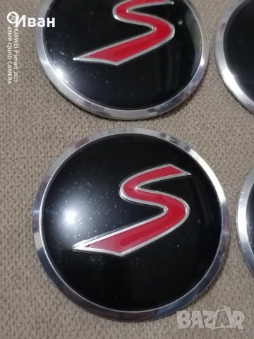 Качественни метални стикери с релефни червени емблеми ,,S '' Mini за капачка или тас за кола автомоб, снимка 4 - Аксесоари и консумативи - 31792801