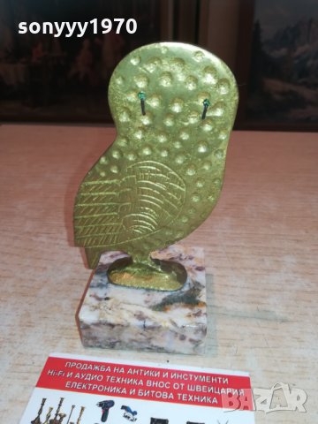 сова-13х7х6см-мед/месинг/мрамор 2301211256, снимка 15 - Колекции - 31525918