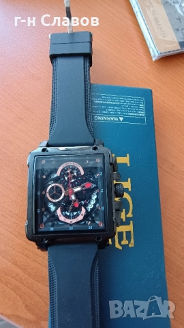Мъжки Chronograph LIGE Black Onix, снимка 14 - Мъжки - 51655447