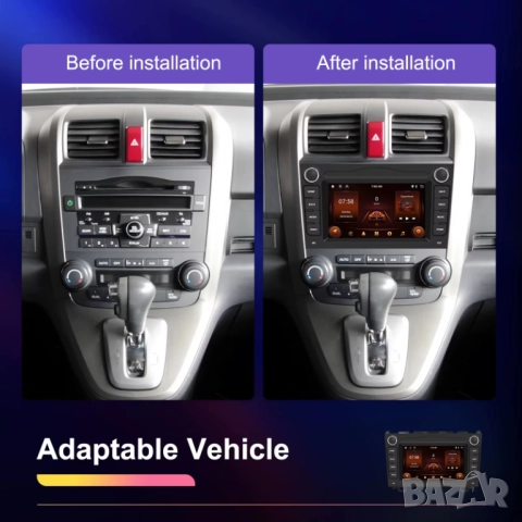 Мултимедия, Двоен дин, за HONDA CRV, Андроид, 2 Дин, плеър, с Android, Навигация, HONDA CR-V, снимка 5 - Аксесоари и консумативи - 52859726