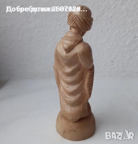 Желязно дърво, дървена фигурка, статуетка, мъж, музикант, Кастро, снимка 8 - Статуетки - 36263463