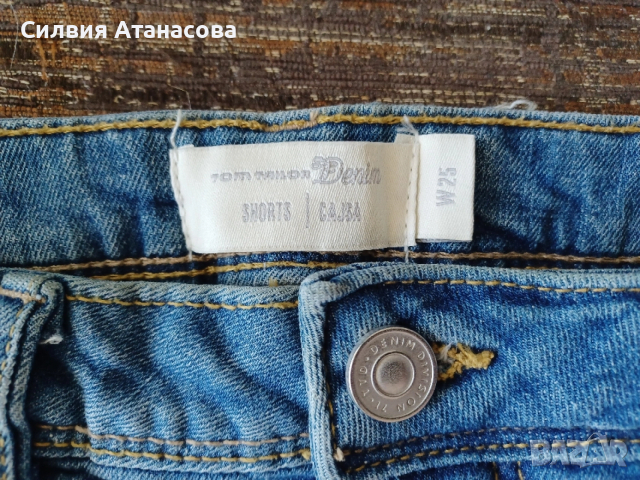 Дънкови къси панталони, снимка 5 - Къси панталони и бермуди - 54355326