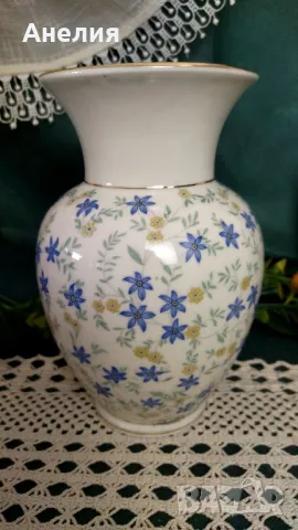 Ваза цветна с цвят екрю , снимка 4 - Вази - 50374264