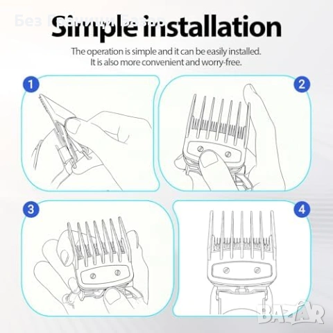 Нови 10 приставки за машинка Wahl 1.5-24 мм с метални клипсове за подстригване, снимка 6 - Други - 54155634
