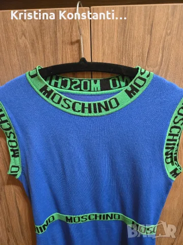 Рокля Moshino синя, снимка 2 - Рокли - 56004083