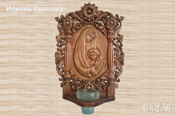 Иконостас Света Дева и младенеца - Иконостас със Иисус, снимка 3 - Декорация за дома - 11542287