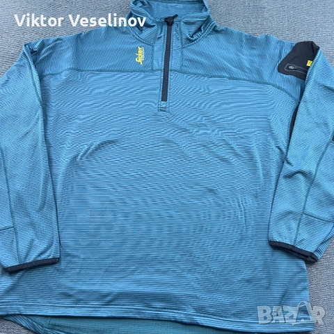 Snickers Еластична Горница Мъжка Размер 3XL 1/4 Зип Работна Синя