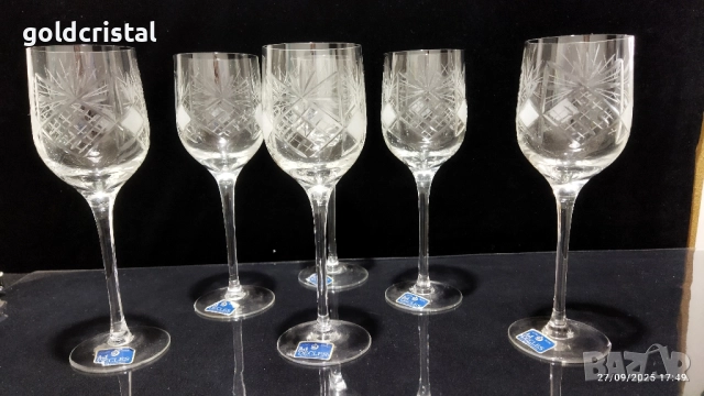 Кристални чаши , снимка 2 - Антикварни и старинни предмети - 30375671