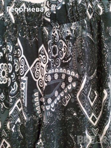 Комплект панталон и блуза от вискоза в черно, снимка 5 - Комплекти - 37894355
