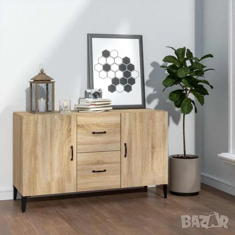 vidaXL Сайдборд, дъб сонома, 100x36x60 см, инженерно дърво, снимка 2 - Бюфети - 56148045