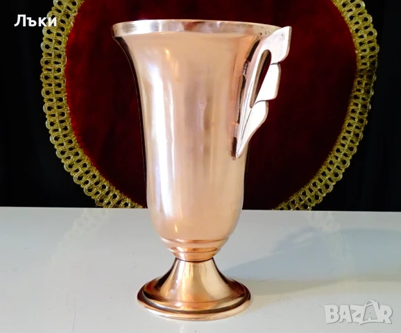 Медна чаша за вино 300 мл.,чиста червена мед , снимка 3 - Антикварни и старинни предмети - 51265910