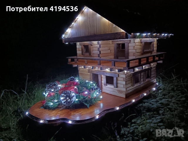 Дървена къщичка , снимка 3 - Декорация за дома - 52817624