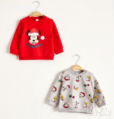 Коледна блуза Мики Маус 9-12 месеца