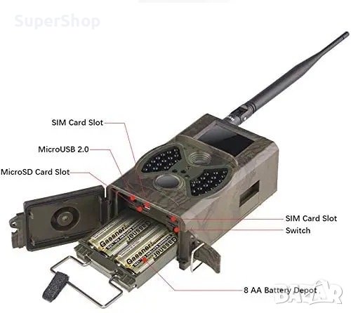ТОП МОДЕЛ 16MPX Професионална Ловна камера за лов HC-300M GSM GRPS MMS, снимка 6 - Екипировка - 40185268