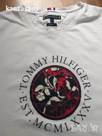 tommy hilfiger Bianco Regular Fit - страхотна мъжка тениска 3XL, снимка 3 - Тениски - 47412766