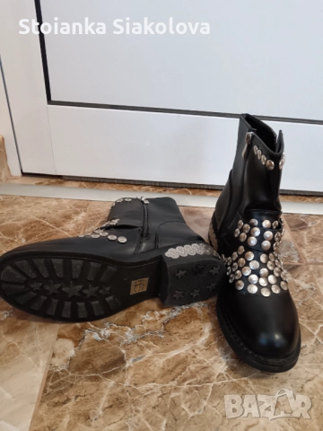 Черни дамски боти , снимка 3 - Дамски боти - 52937285
