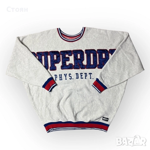 Superdry Y2K Lettered Embroidered Oversized Boxy Baggy Sweatshirt Crewneck