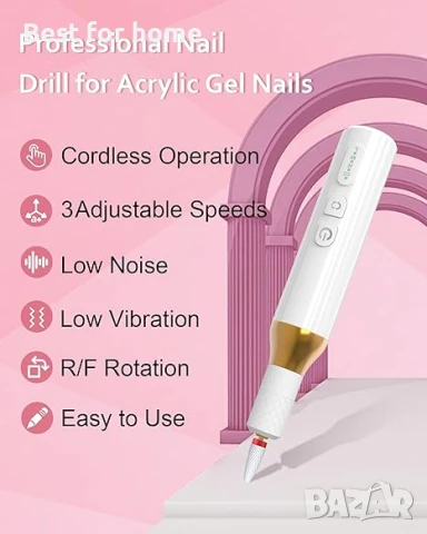  DEEHENK Комплект за маникюр- пила с 12 свредла и 6 шлифовъчни ленти, снимка 2 - Педикюр и маникюр - 50712636