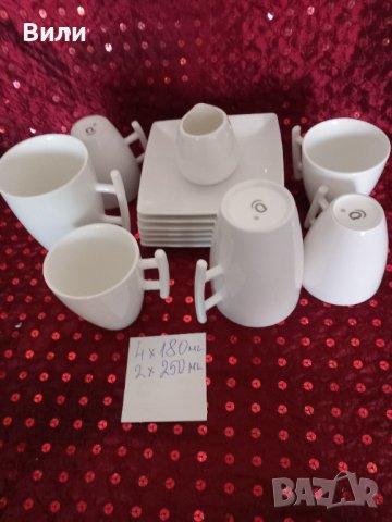 Дизайнерски сервиз за чай/кафе от порцелан , снимка 4 - Сервизи - 42194502