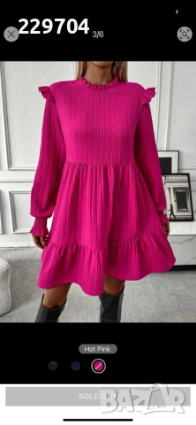 Дамска рокля с дълъг ръкав, снимка 5 - Рокли - 51286317