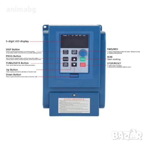 ANIMABG Контролер за задвижване с променлива честота, AC 380V/4kw, AT3-4000X задвижване , снимка 7 - Друга електроника - 44596600