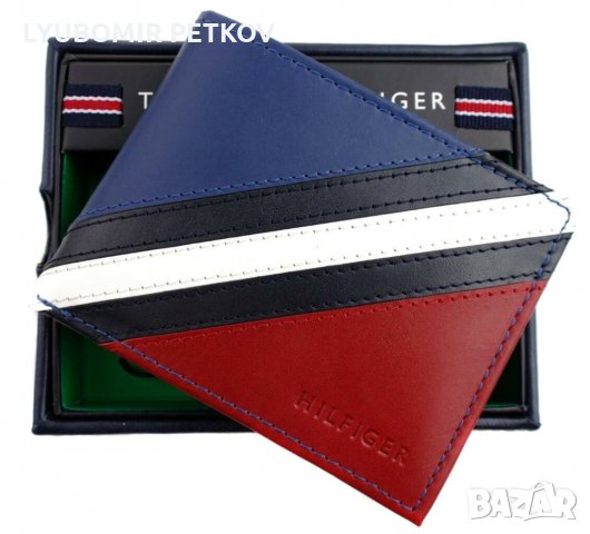 Нов Tommy Hilfiger Мъжки Кожен Портфейл Портмоне Подаръчна Кутия, снимка 2 - Портфейли, портмонета - 31609065