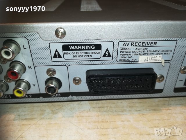 eltax avr-280 receiver внос france 1310201950, снимка 13 - Ресийвъри, усилватели, смесителни пултове - 30408369